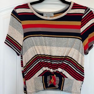 Gaze crop striped shirt size medium